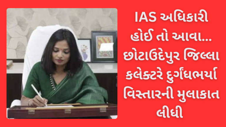 IAS અધિકારીઓ હોઈ તો આવા… છોટાઉદેપુર જિલ્લા કલેક્ટરે દુર્ગંધભર્યા વિસ્તારની મુલાકાત લીધી 